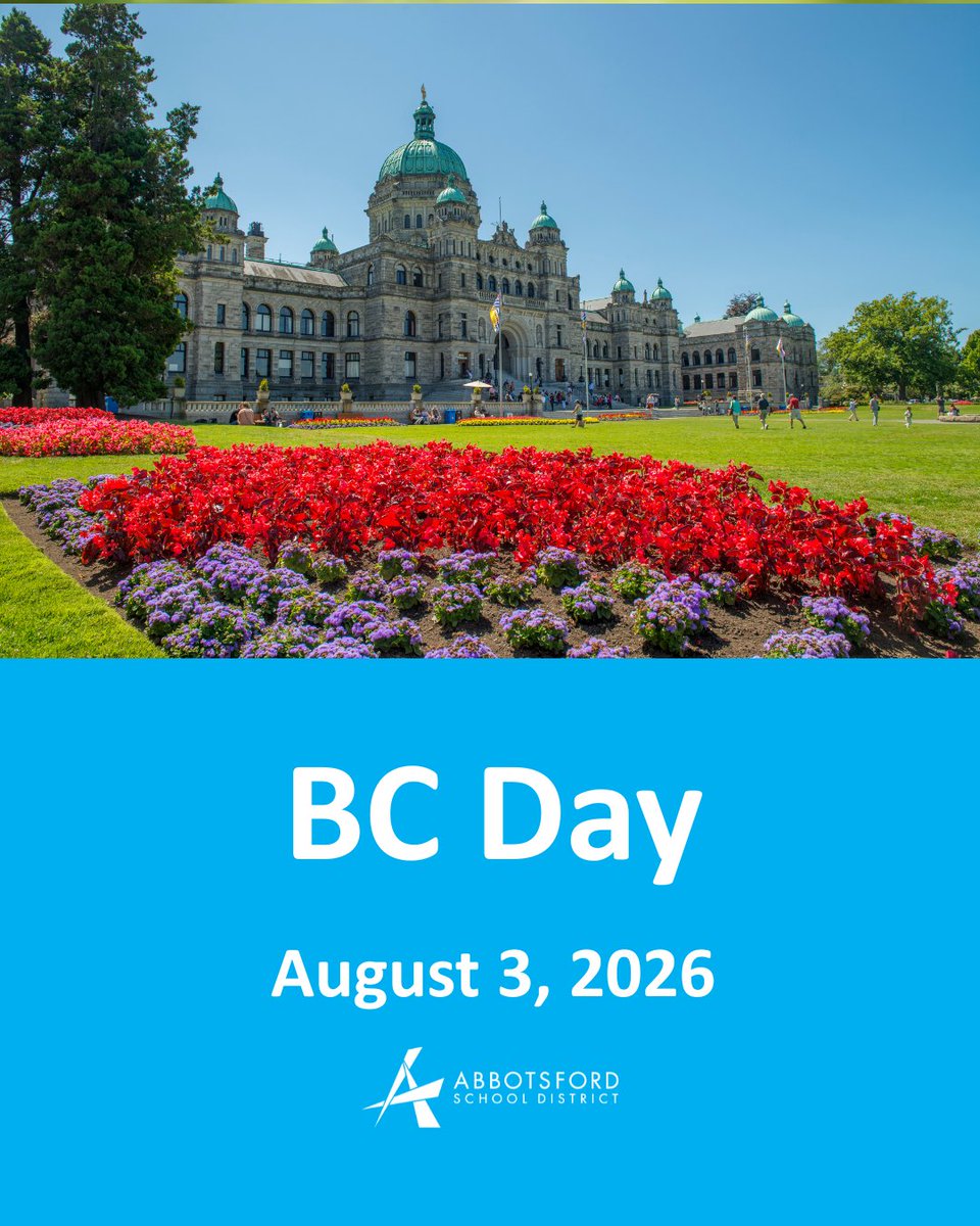 AbbotsfordSD's tweet photo. Happy BC Day!

#AbbySchools https://t.co/Eg94JW2KSk