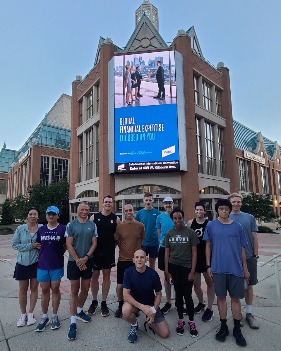 MicroscopySoc's tweet photo. M&amp;M 2026 is off to a "running" start! Check out this group who brought the energy by kicking off the conference week with an early morning run.

This weekend, the microscopy &amp; microanalysis community arrived to Milwaukee for our annual conference. Stay tuned for more highlights. https://t.co/leNkA5kla5