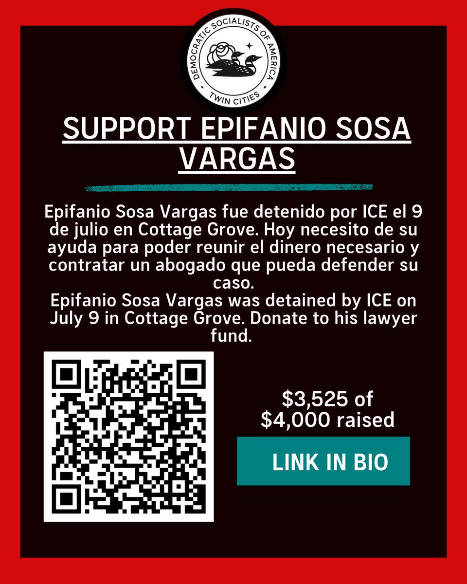 TwinCitiesDSA's tweet photo. Support for Alexio
https://t.co/VFrYTCY1Kx

Ayúdanos a luchar por Gerardo
https://t.co/mcwa01pakK

Support Epifanio Sosa Vargas
https://t.co/qNmgovBNeU

Sanctuary Supply Depot
https://t.co/r3kULXP1Sy https://t.co/wHn2rHFDpw