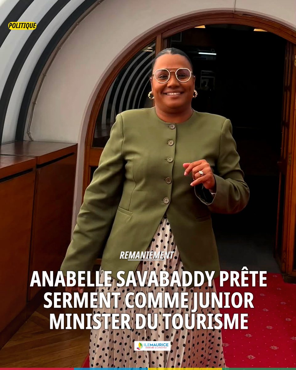 ilemaurice's tweet photo. Anabelle Savabaddy prête serment comme Junior Minister du Tourisme, en remplacement de Sydney Pierre, révoqué de ce poste.
https://t.co/nzv83XknMa
#Maurice #Tourisme https://t.co/DAiqs2dZcL