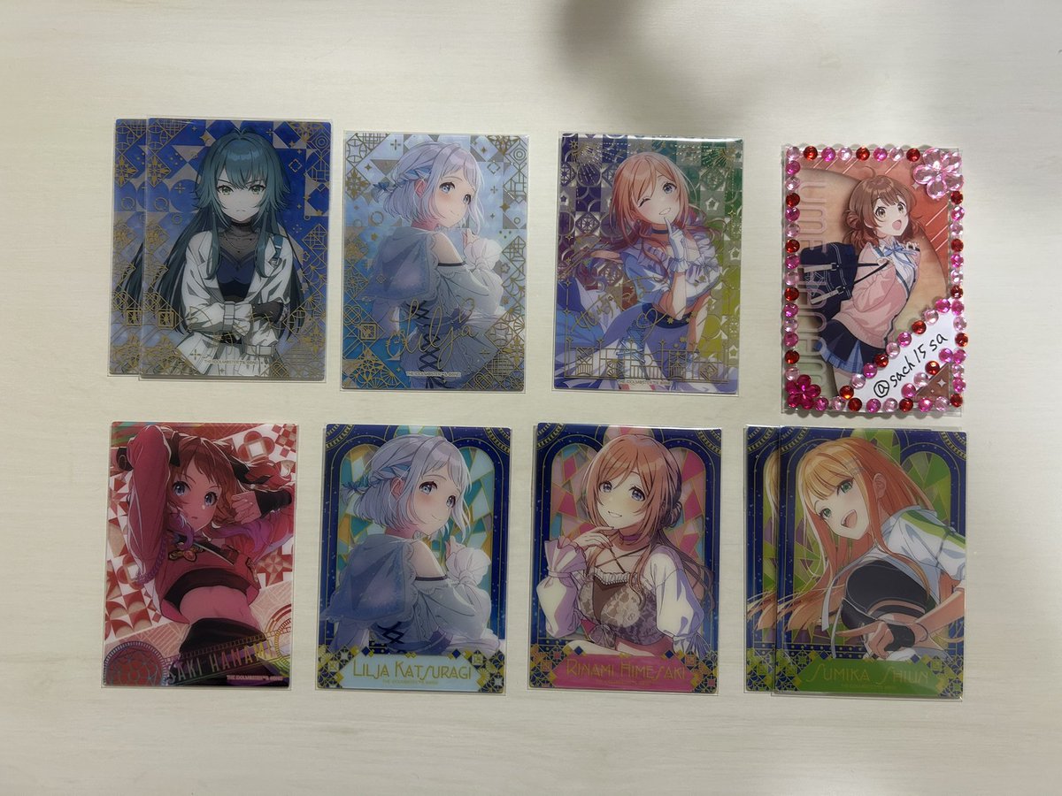 sach15sa's tweet photo. 【交換】学園アイドルマスター 学マス アートカード Wフォトカード シーブリーズ アニカフェ カプセル缶バッチ

譲:画像1〜5(5枚目は次のポスト)
    咲季,手毬,ことね,リーリヤ,広,清夏,莉波,美鈴

求:同種燕,佑芽>同種麻央,星南,異種燕,佑芽

郵送交換のみ
検索からもお気軽にお声掛けください https://t.co/KJ1YSXgpyc