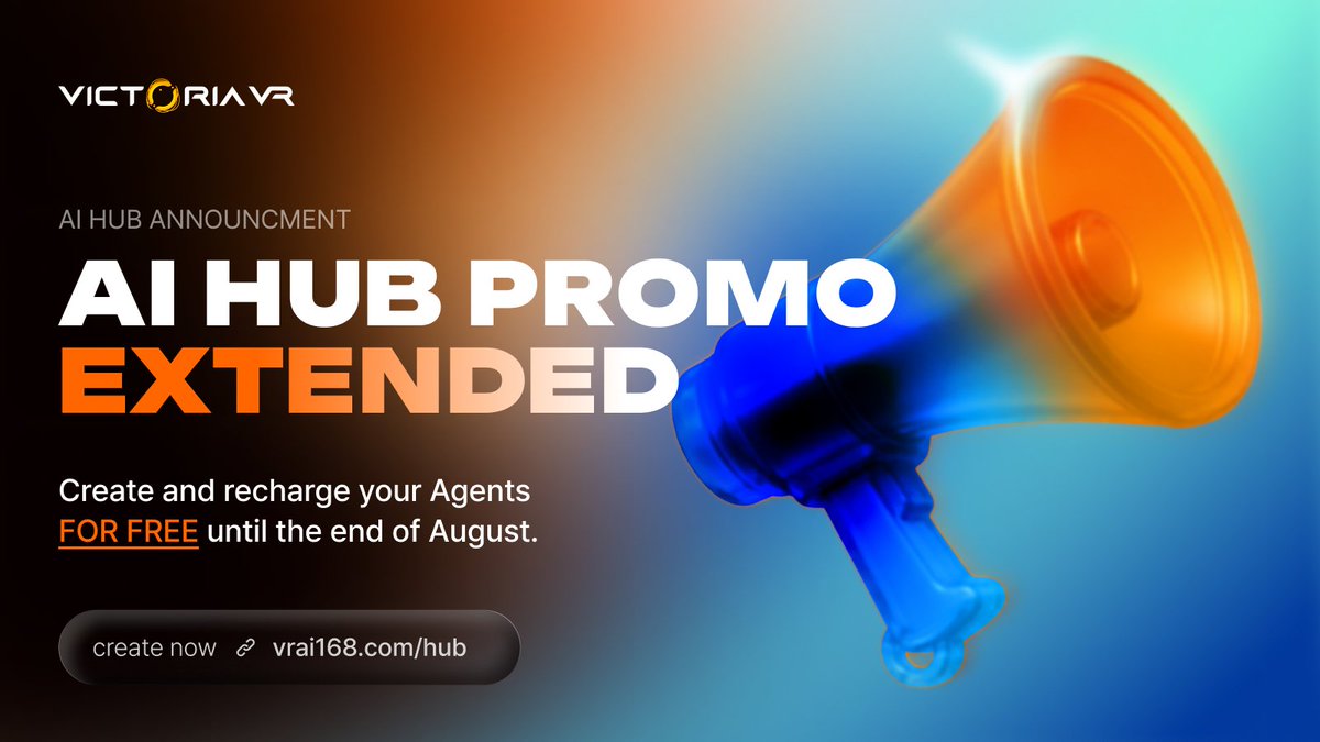 VictoriaVR's tweet photo. You asked for more time. We’re giving you another month. ⚡️

Free access to AI Gaming Agents has officially been extended again.
More time to experiment.
More time to improve.
More time to build an Agent that stands out. https://t.co/sVW6J6S6rd