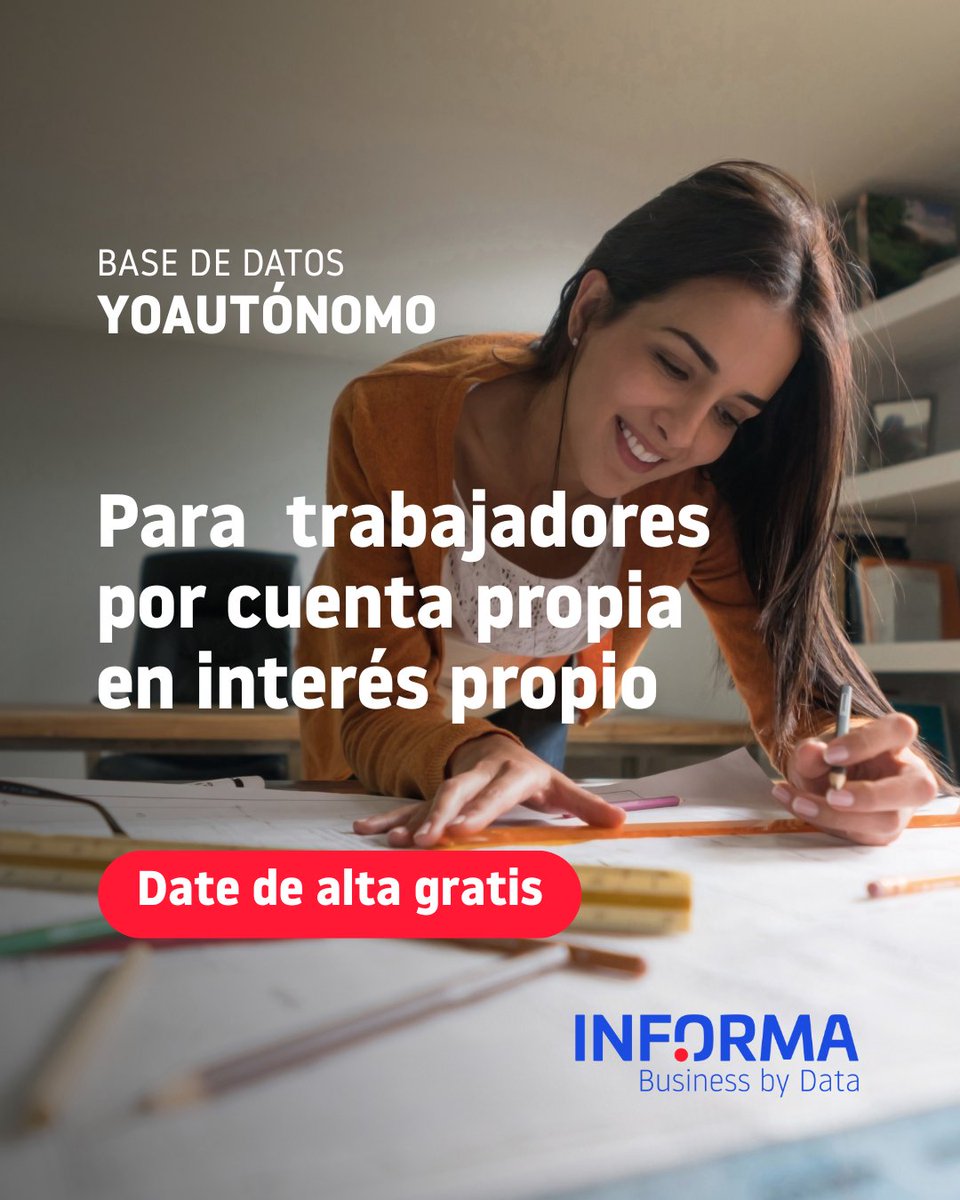 eInforma's tweet photo. 🤝 Con #YOAUTÓNOMO, tus datos están verificados y accesibles para clientes, entidades financieras y aseguradoras. ¡Refuerza tu credibilidad y reduce trámites!
ℹ️ Regístrate gratis: https://t.co/mkrWa6nMsR
#INFORMA #eInforma #BusinessByData https://t.co/zLn8vuVQjn