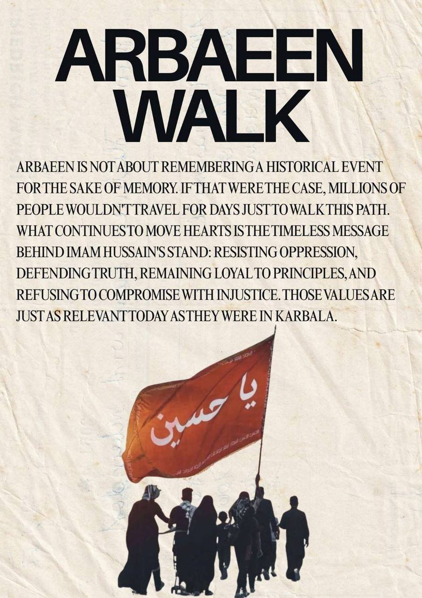 Nadi2120's tweet photo. Millions of people from all over the world have found their purpose: the Arbaeen march in Iraq. Boycotts no longer have an effect on this 30 million population. Do your research and join us. Pack your bags now,we'll see you there soon.
#Arbaeen_walk
#Arbaeen2026
#WhatIsArbaeen‌ https://t.co/4kNny8TIDx