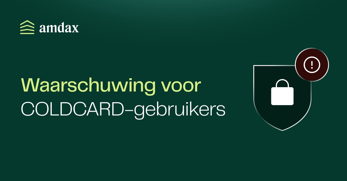 AmdaxNL's tweet photo. Bij bezitters van COLDCARD-wallets is bitcoin gestolen. Een fout in de firmware maakte sommige herstelzinnen voorspelbaar. Alleen updaten is niet genoeg: een bestaande zwakke seed blijft zwak. Gebruik je COLDCARD? Controleer vandaag nog of je risico loopt.

Lees ons artikel: https://t.co/XtSUJXaNIb
