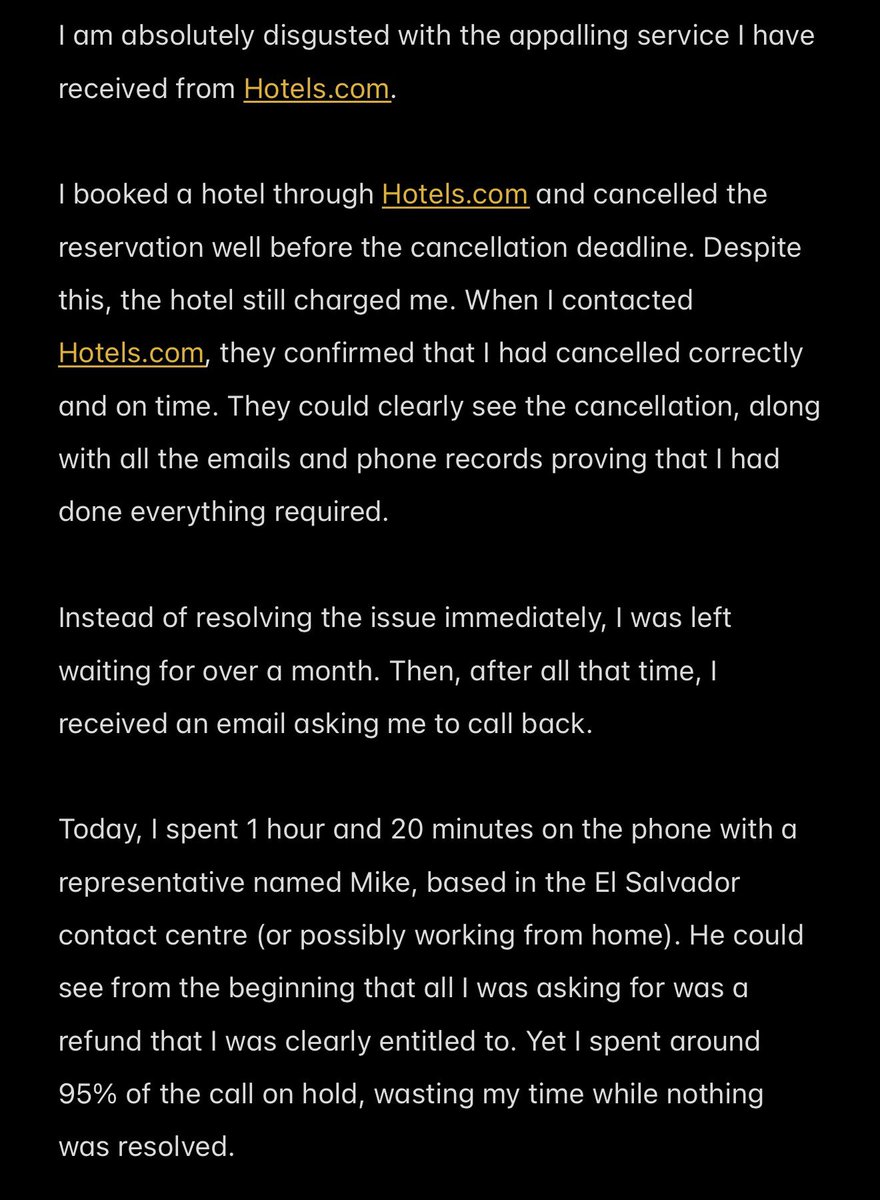 R18210's tweet photo. @hotelscomhelp absolutely disgusted with https://t.co/YaafyGcT09 customer service 😡 https://t.co/TNkJlzVXsc