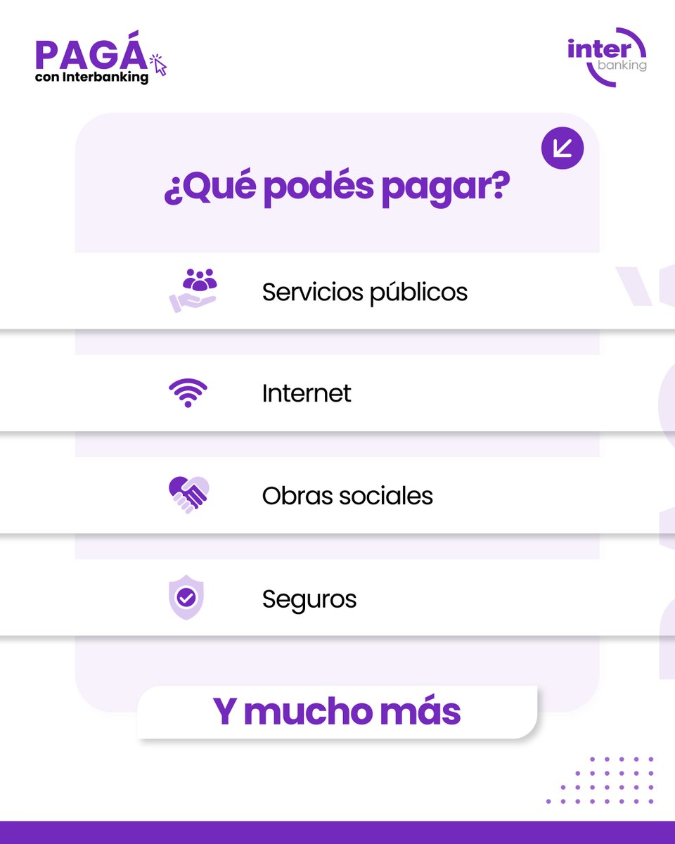 interbanking's tweet photo. Tener servicios, cuentas y vencimientos centralizados te permite trabajar con más orden, rapidez y visibilidad. 📈

Con Interbanking, administrá pagos de forma más práctica.

🔗 Más información: https://t.co/pJN1Gvqpzy

#Interbanking #Pagos #Servicios https://t.co/z1jGcZ3eaJ