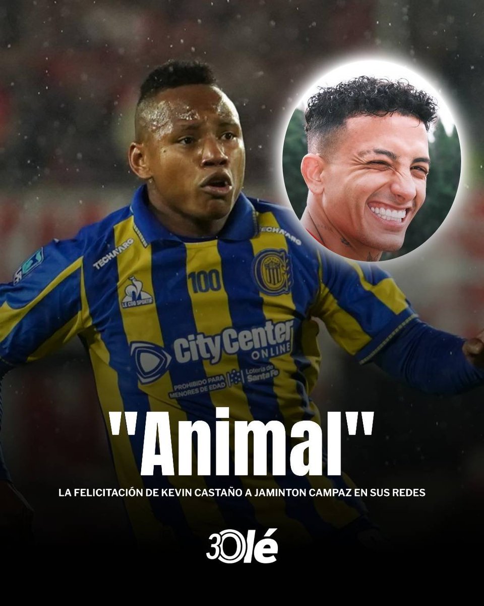 DiarioOle's tweet photo. KEVIN CASTAÑO FELICITÓ A JAMINTON CAMPAZ TRAS LA DERROTA DE RIVER ANTE ROSARIO CENTRAL 😬

🔥 El colombiano, uno de los apartados del elenco de Núñez, le comentó un posteo de Instagram al Bicho luego de la dura caída

✍️ "Animal 🫡❤️", le escribió el volante a su compañero de selección