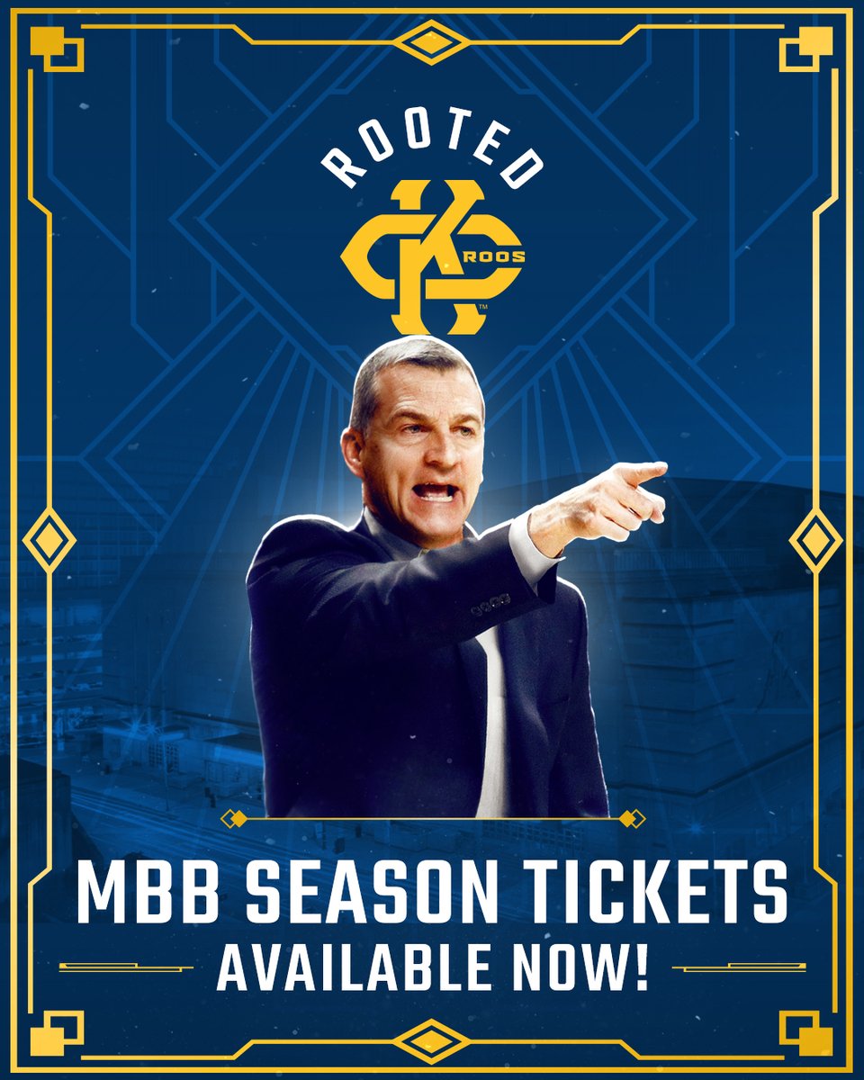 KCRoosAthletics's tweet photo. Season Tickets for @KCRoosMBB TIPOFF TODAY!
Secure your seats for the historic return to Municipal Auditorium this 2026-27 season!
๐๏ธ๐๏ธ๐๏ธ: https://t.co/GRF8hTPFQr
More Info: https://t.co/aIMHFYnGqB
#ROOUP | #KCRoos | #DeclareKC | #RoosHouse | #umkc https://t.co/cwdopBSIsq