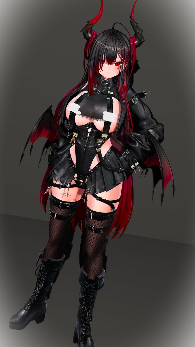Halt_VRC's tweet photo. 同類の癖を歪めて回る悪魔っ娘ルルネちゃん。
※謎の白い光はせんしちぶ回避用

＃rurune3D https://t.co/LYXYLmwJ0K