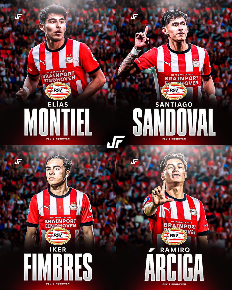 Jovenesfutmx's tweet photo. 🇳🇱🙏🇲🇽 ¡HAZLO POSIBLE PSV! 

Desde que ficharon a Erick Gutiérrez, el PSV no ha vuelto a llevar a otro mexicano de la Liga MX. 

Y resulta extraño, ya que la mayoría de mexicanos que han pasado por el club han funcionado y logrado ser campeones. 🏆🇲🇽

👁️ Ojo, aquí dejamos algunas buenas opciones de jóvenes mexicanos con mucha calidad:

⭐ Elías Montiel y Ramiro Arciga, jugadores consolidados.
🎯 Iker Fimbres, uno de los mejores mediocampistas jóvenes.
🌟 Santi Sandoval, figura de Chivas con apenas 18 años.
⚡ Chicha Sánchez, un extremo habilidoso y con mucho carácter.

🤔 ¿A cuál de estos jóvenes mexicanos te gustaría ver en el PSV?