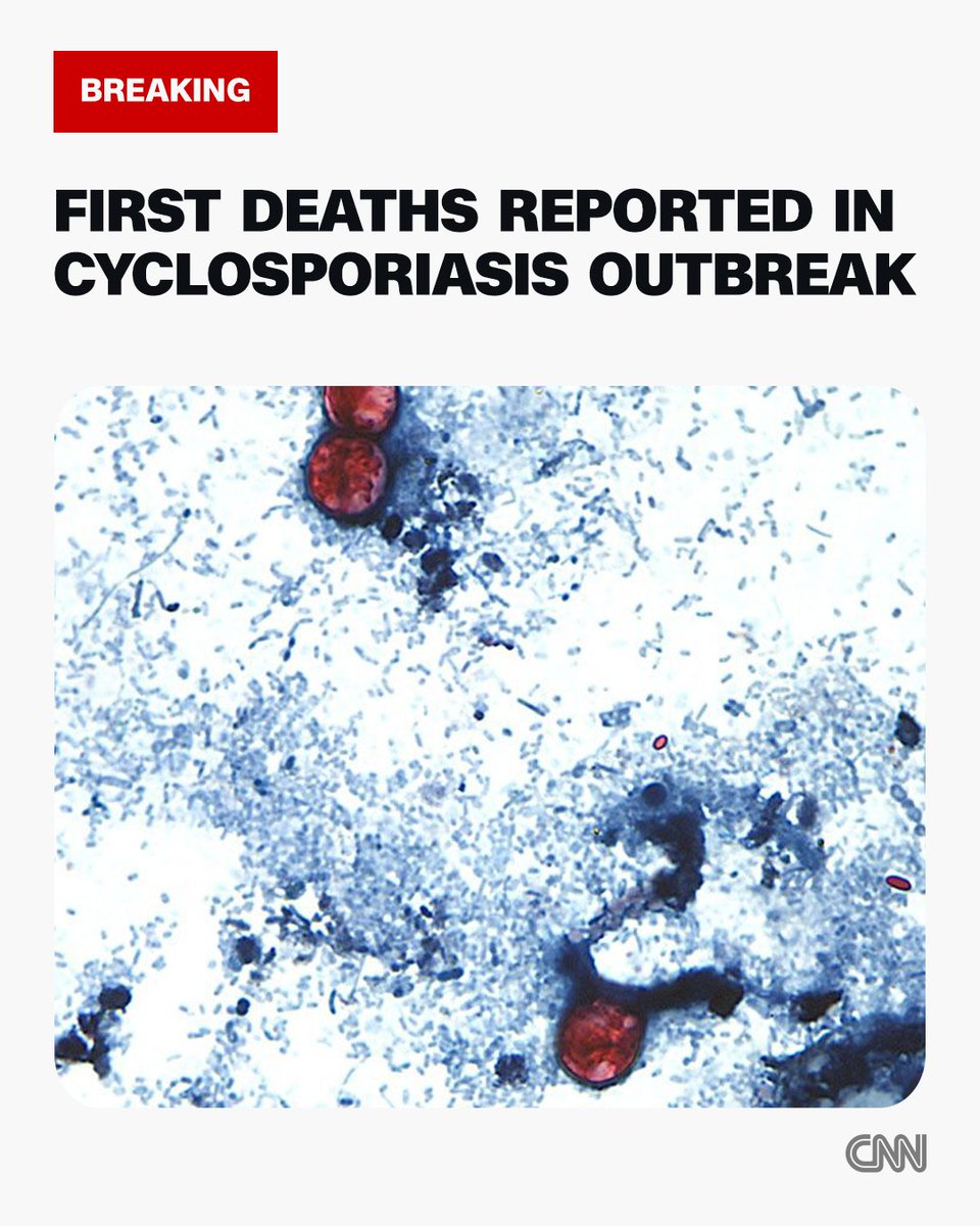 CNN's tweet photo. Two people have died in Michigan in connection with the cyclosporiasis outbreak, the first known US deaths tied to the diarrhea-causing parasite.
https://t.co/JDUWOXilFI https://t.co/6CM7hIyXME