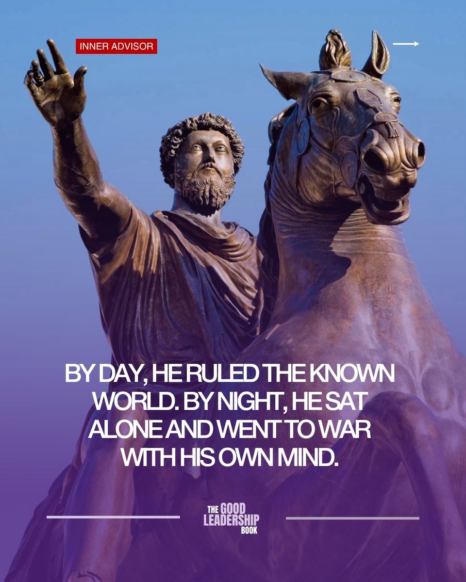 GoodLeadershipB's tweet photo. He ruled an empire. But his real battle happened in his own head.

Marcus Aurelius wrote Meditations as a private journal. No audience, no publisher, just an emperor talking himself down after betrayal, war, and endless bad advice.

https://t.co/0adPanmS9U https://t.co/Gz83ZhKrs2