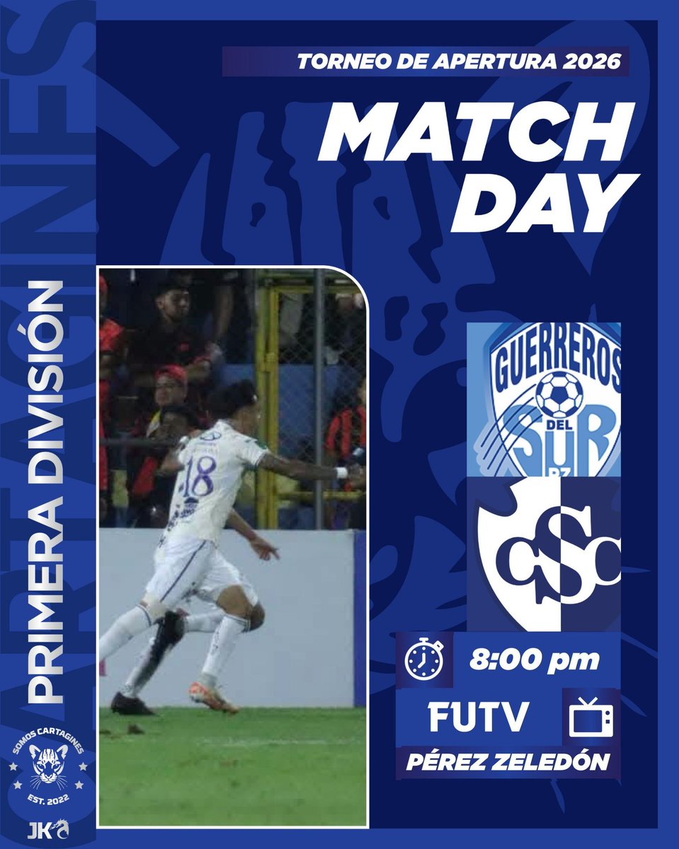 SomosCartagines's tweet photo. ¡NO PUEDO, HOY JUEGA EL CARTAGINÉS! 💙🤍
Los brumosos disputan la segunda jornada del campeonato nacional, en San Isidro de El General, enfrentándose al Municipal de Pérez Zeledón 🥳
#1CSC #LigaTica #PrimeraDivisionSC https://t.co/PGwC4Oi0Fw