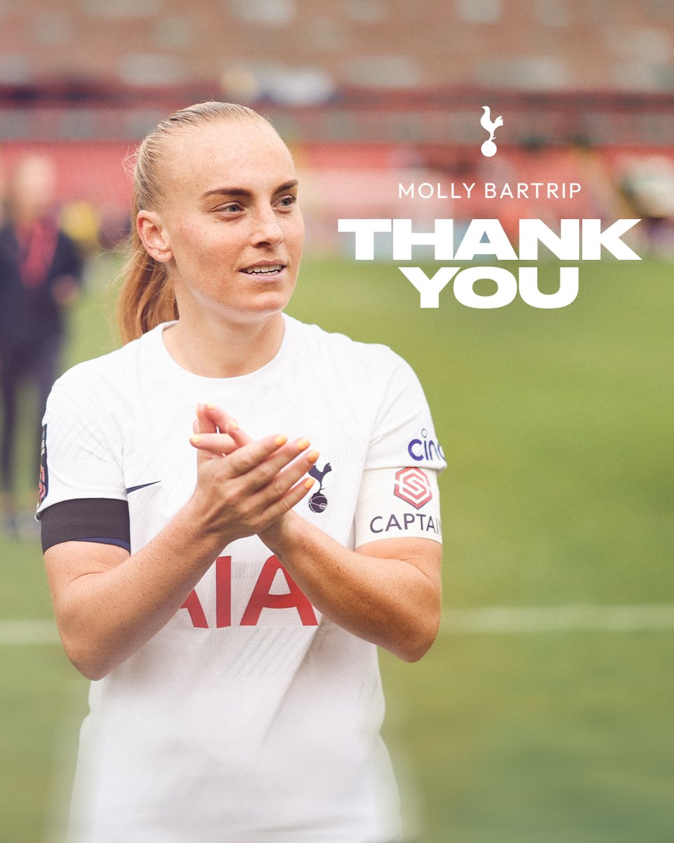 SpursWomen's tweet photo. We have reached agreement with Crystal Palace for the permanent transfer of Molly Bartrip.

Thank you for your outstanding service, Molly 🤍
