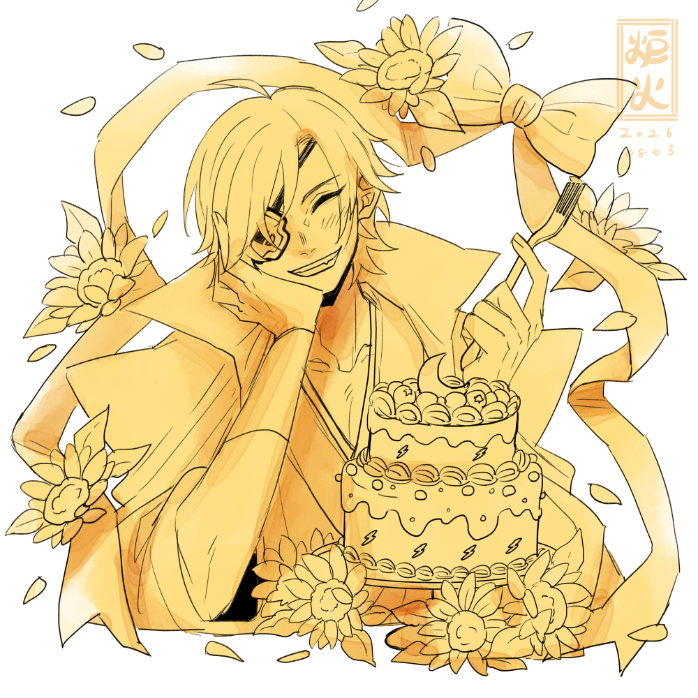 robingdon's tweet photo. あーーー線画だけど～～～～政宗さまおたおめ～～～～～～～～🎂🎂🎂🎂🎂🎂後日ちゃんと仕上げます～～～～～ https://t.co/e7e12A60KT
