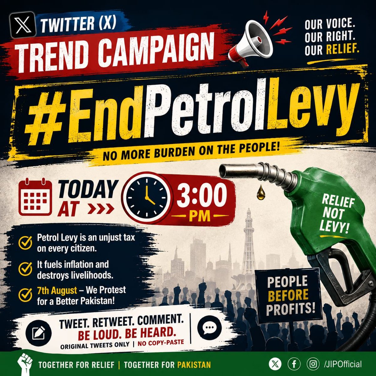 MadihaA05534335's tweet photo. #JIWomenAgainstPetrolLevy

Bhatta Levy NaManzoor https://t.co/j4LqqShT2U
