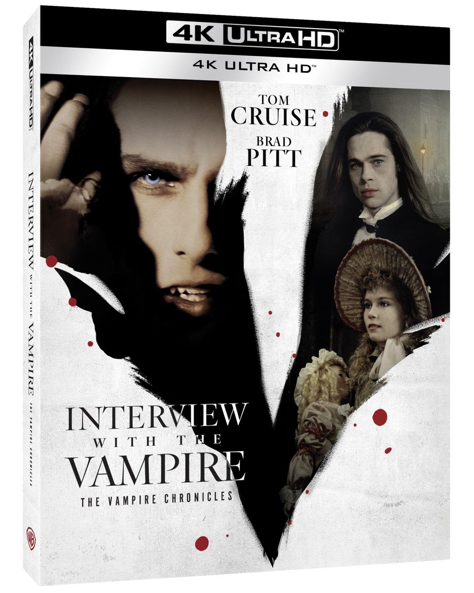 DreadCentral's tweet photo. 'INTERVIEW WITH THE VAMPIRE' is coming to 4K UHD Blu-ray and SteelBook on October 5.

The newly remastered release features Tom Cruise, Brad Pitt, Kirsten Dunst, Antonio Banderas, Christian Slater, and Stephen Rea. https://t.co/iSKHkULHpT