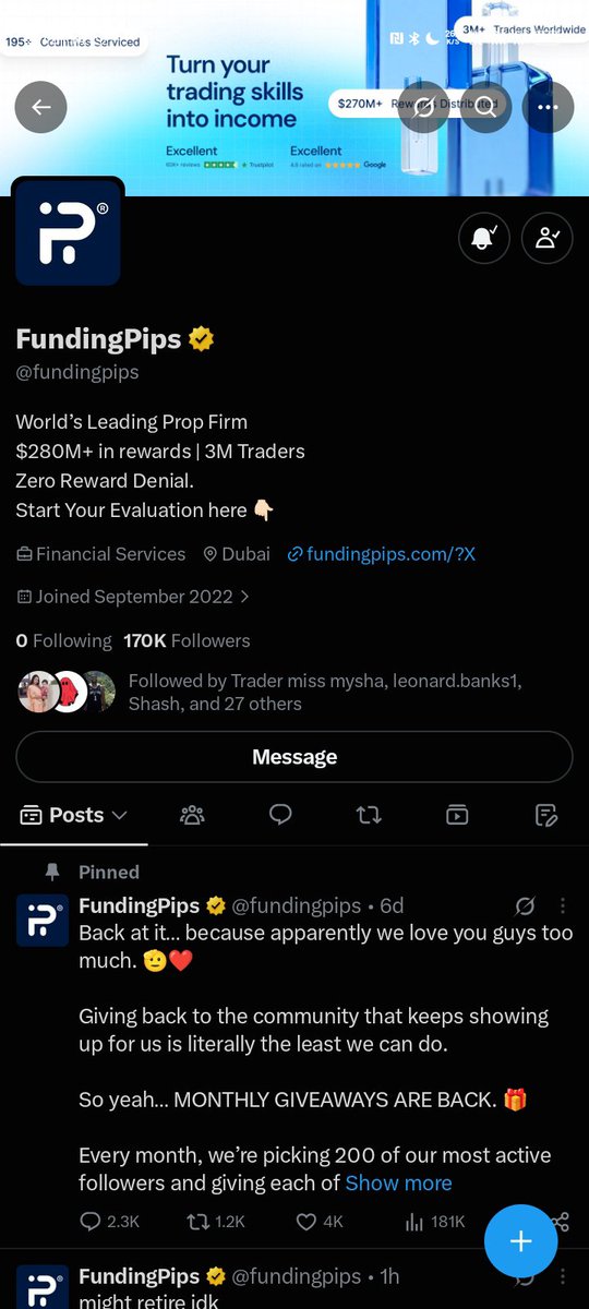 P3dro__x's tweet photo. @ronna256 @fundingpips @Khldfx @tradin Yesterday you told me soon, here I am again....

All done and I've always on notification of your account. https://t.co/xV0eI0Krjm