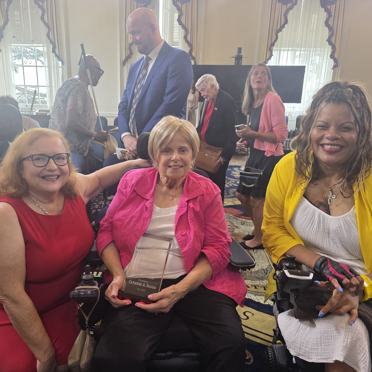 InNowOrg's tweet photo. Congratulations to all those honored at Governor Wes Moore's 2026 #DisabilityPrideMonth Awards! Special congratulations to Independence Now founder Cathy Raggio and inaugural Legacy Award recipient @RepStenyHoyer

Read more: https://t.co/jiIeRHaIAF

#ADA36 #Accessibility https://t.co/LdOkMxbszz