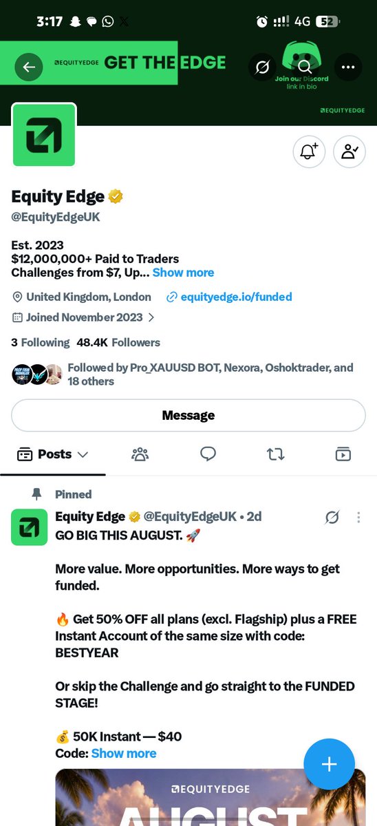 Profirm_Hunter's tweet photo. @katsinawafx @EquityEdgeUK @EquitySpace1 @kbboii30 https://t.co/BOBexUeUVW