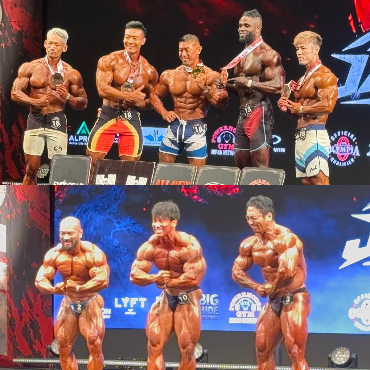 ginreal_'s tweet photo. JAPANPRO刺激をありがとうございました😊💪🔥🔥

#YokokawaNaotaka 
@workouteating 
#zenix #japanpro https://t.co/xgyoFmo7xn