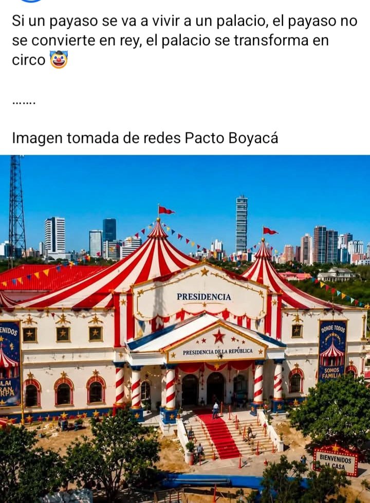 Arkitec2001's tweet photo. @VickyDavilaH FRAUDELARDO NO GOBERNARA 🎪🤡🐷🤡🎪  Si un payaso se muda a palacio, el payaso no se convierte en rey...el palacio se convierte en circo. https://t.co/Gu89baN82k