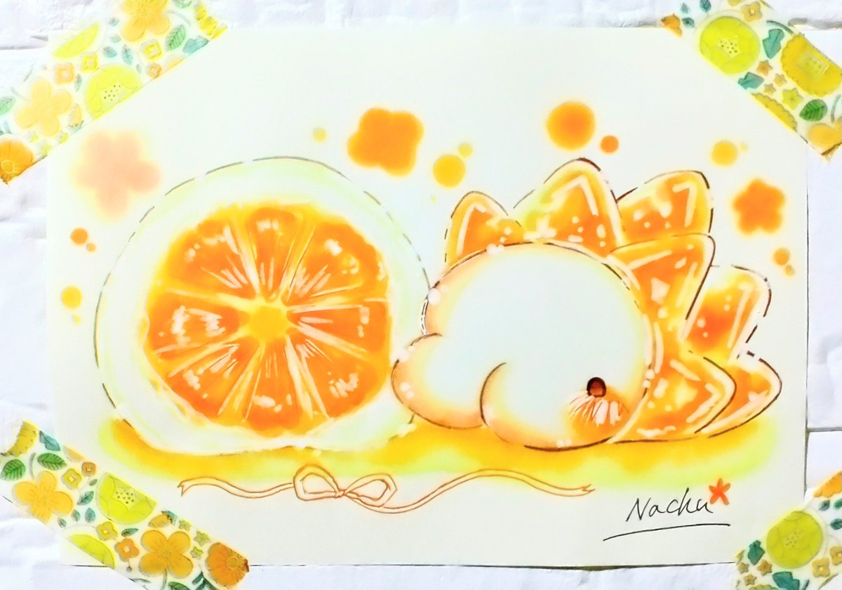 nachu_0704's tweet photo. ユキハみかん大福🍊
#ユキハミの日 https://t.co/tzulZx2cf6