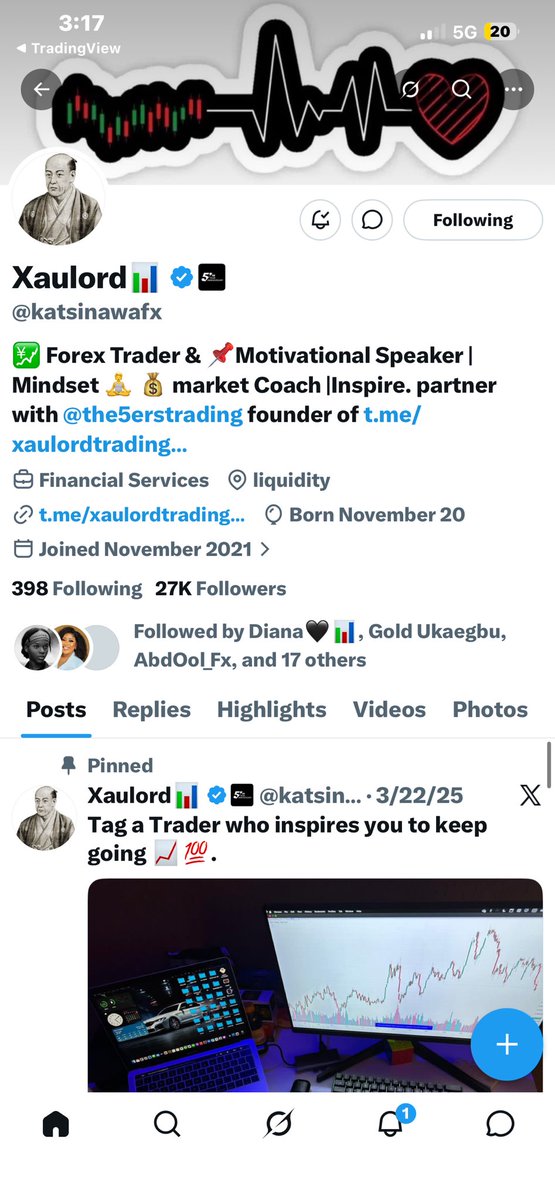 victorDtrader3's tweet photo. @katsinawafx @EquityEdgeUK @EquitySpace1 @EquityEdgeUK https://t.co/iw5tYh7TnL