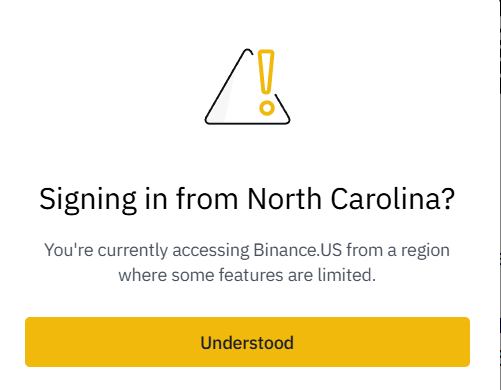 kewldaemon's tweet photo. @cz_binance Because, unfortunately for me, https://t.co/oC6GfB4diW isn't available in the state of North Carolina yet, https://t.co/VKiuPPIyce
