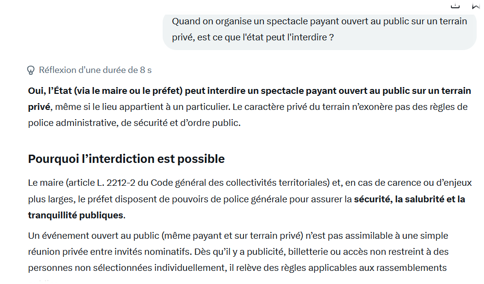 FrLeBourgeois's tweet photo. @MbalaDieudo L'état à tous les droits ! Même d'interdire un spectacle ouvert au public sur une propriété privée. Sauf qu'ici ce n'est pas motivé car pas de trouble grave, pas de mesures de sécurité insuffisantes, pas de nuisances excessive. A chaque fois, les juges donnent raison à Dieudonné. https://t.co/ydlMlvcegH