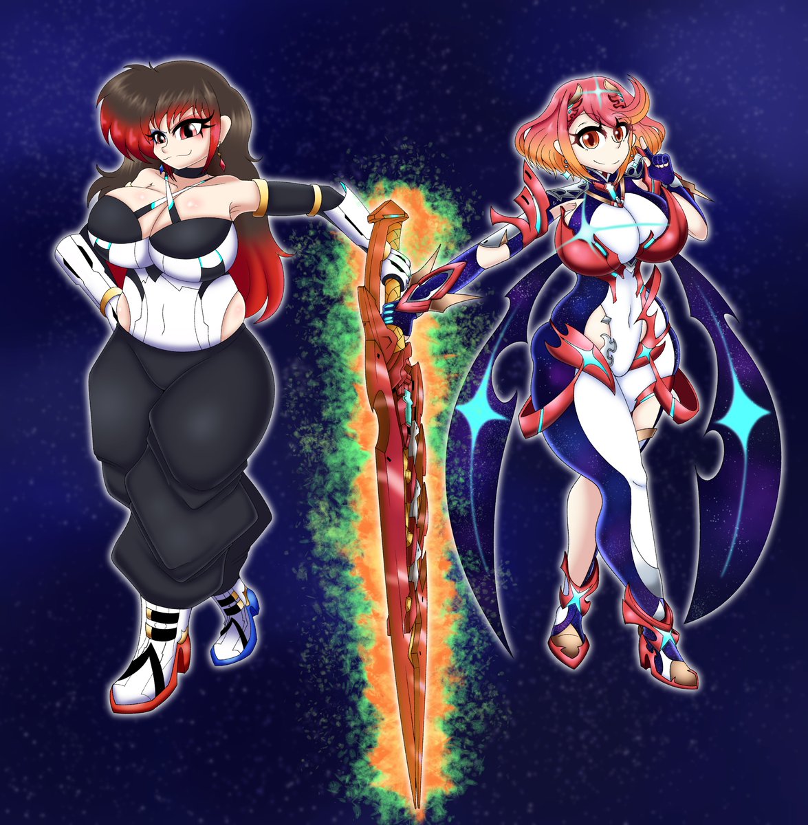 Noxyfied's tweet photo. Pyra and Ellie !!!

#pyra #xenoblade #Xenoblade2 #XenobladeChronicles2 #ホムラ #ゼノブレイド2 #ゼノブレイド #NintendoSwitch2 #yumeship #夢主 https://t.co/aquyPTt5lY