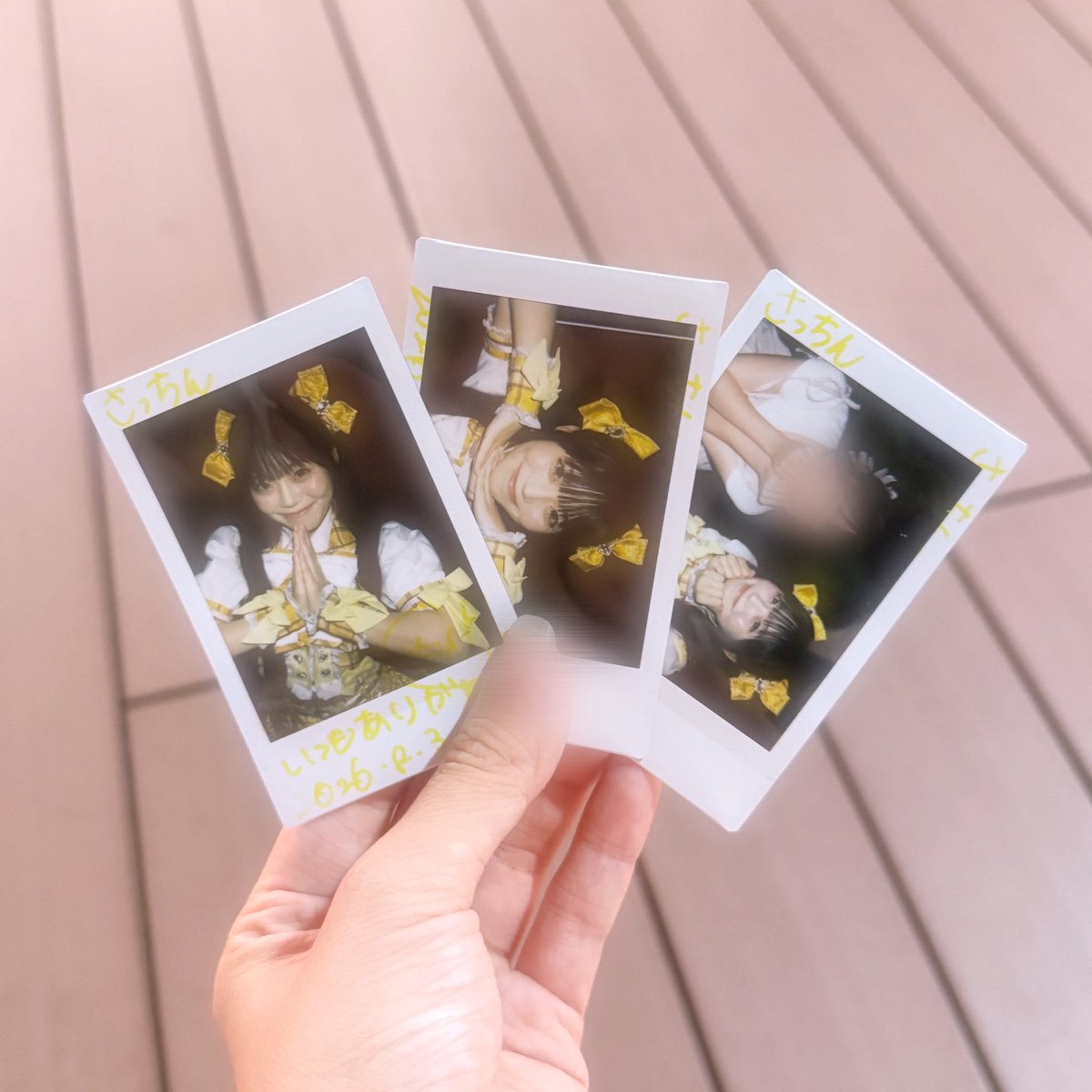 sapipiiiii's tweet photo. 初めましてもんちゃん💛
ずっとニコニコ頑張ってて最高のアイドルでした🙂‍↕️✨
アイドルになってくれてありがとう‼️
これからもんちゃんのおかげでチェキ飯が捗ります🍚⭐️

 #もんに会えたもん
 #もんにきゅんだもん https://t.co/tGI73mCh8Q