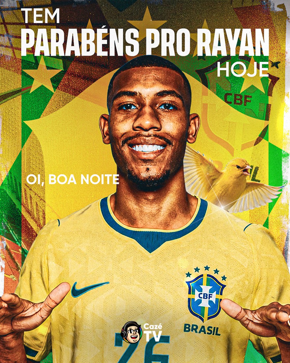 CazeTVOficial's tweet photo. O CRIA TÁ DE PARABÉNS! 👏🏼👏🏼👏🏼 RAYAN COMPLETA 20 ANOS HOJE! MUITO SUCESSO E CONQUISTAS NA CARREIRA!!!! 🇧🇷OI, BOA NOITEEEEE! https://t.co/oxwfZBSlZQ