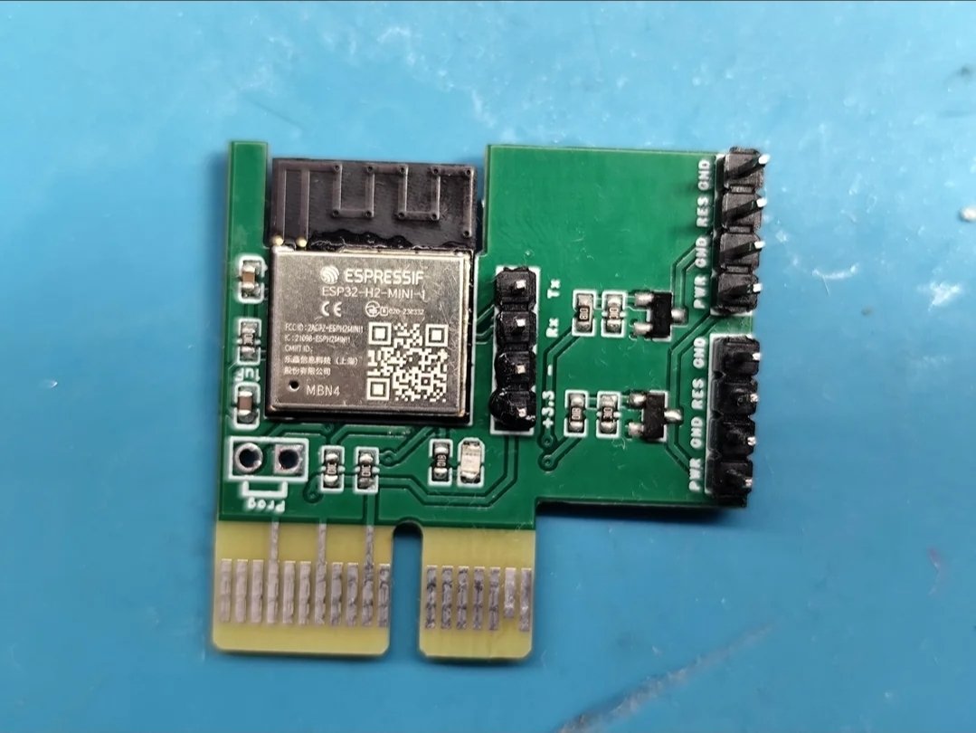 Alacritic_Super's tweet photo. 🤯 An ESP32 inside a PCIe slot might be the coolest PC mod you will see today.

This open-source project turns an ESP32-H2 into a PCIe x1 card that can remotely power on, reset, and control your PC through Home Assistant.

Instead of relying on Wake-on-LAN, it interfaces directly with the motherboard's Power and Reset pins while drawing power from the PCIe 3.3V auxiliary rail, allowing it to stay active even when the PC is turned off.

What You'll Learn

- ESP32-H2 firmware
- Zigbee networking
- Home Assistant integration
- PCIe hardware design
- PCB design
- MOSFET switching
- Motherboard front-panel interfaces
- Embedded power management
- Hardware bring-up
- Embedded debugging

What makes it clever is its simplicity.

It doesn't modify your motherboard or replace your power button but it simply works alongside the existing hardware while adding smart remote control.

Projects like this are a great reminder that embedded engineering isn't always about building new devices, sometimes it's about making existing ones smarter.
 https://t.co/r5rzv27Jm1