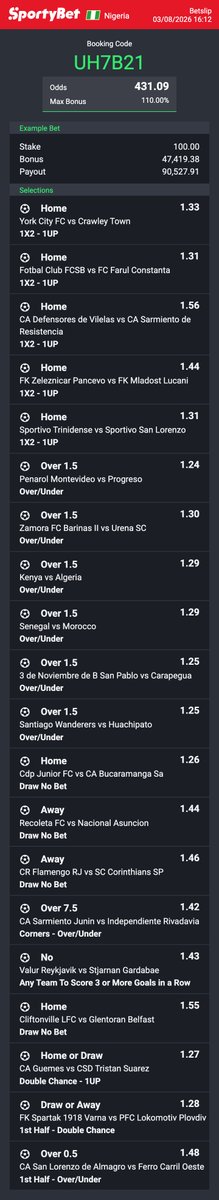 SportyLuke7's tweet photo. Another one for the #SportyCommunity 💚

UH7B21 @ 427.79 odds

Kick off 7:00PM 🚀 https://t.co/pVq4z32Z91