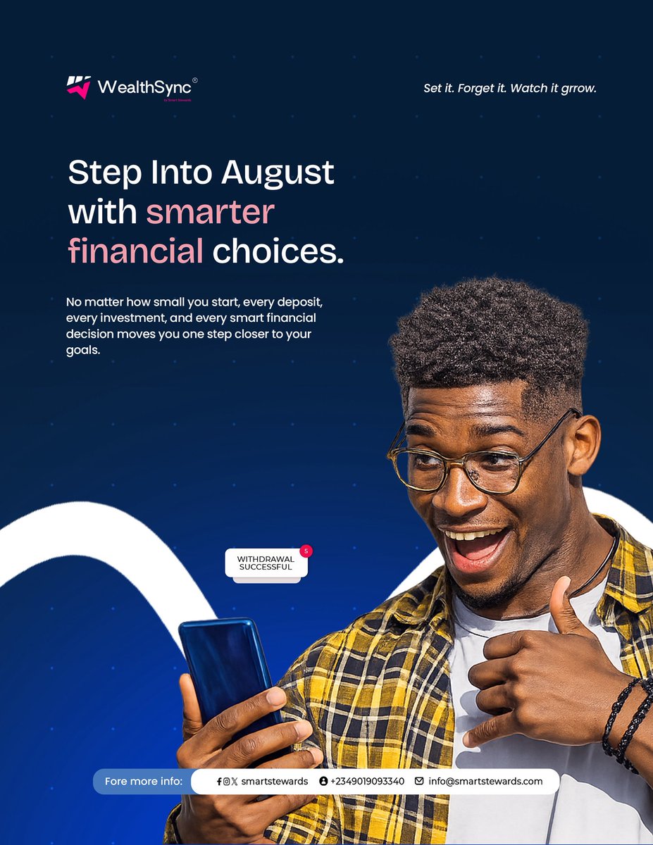 getwealthsync's tweet photo. August goal:

Make smarter financial decisions than you did in July.

Start small.
Stay consistent.
Let compound growth do the heavy lifting.

Your future self will thank you. 

#HappyNewMonth #WealthSync https://t.co/RKTYrUZqT3