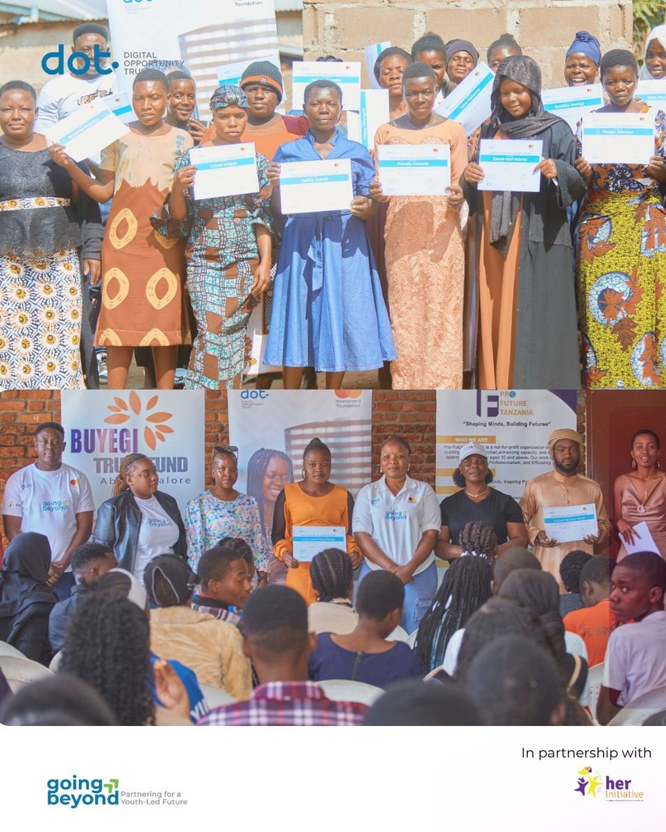 herinitiative's tweet photo. This marks the beginning of a new chapter in their entrepreneurship journey, one where they can now navigate both the social and digital business community with confidence.

@DOTTanzania @DigitalOppTrust 

#DOTGoingBeyond https://t.co/hfzt8yamue
