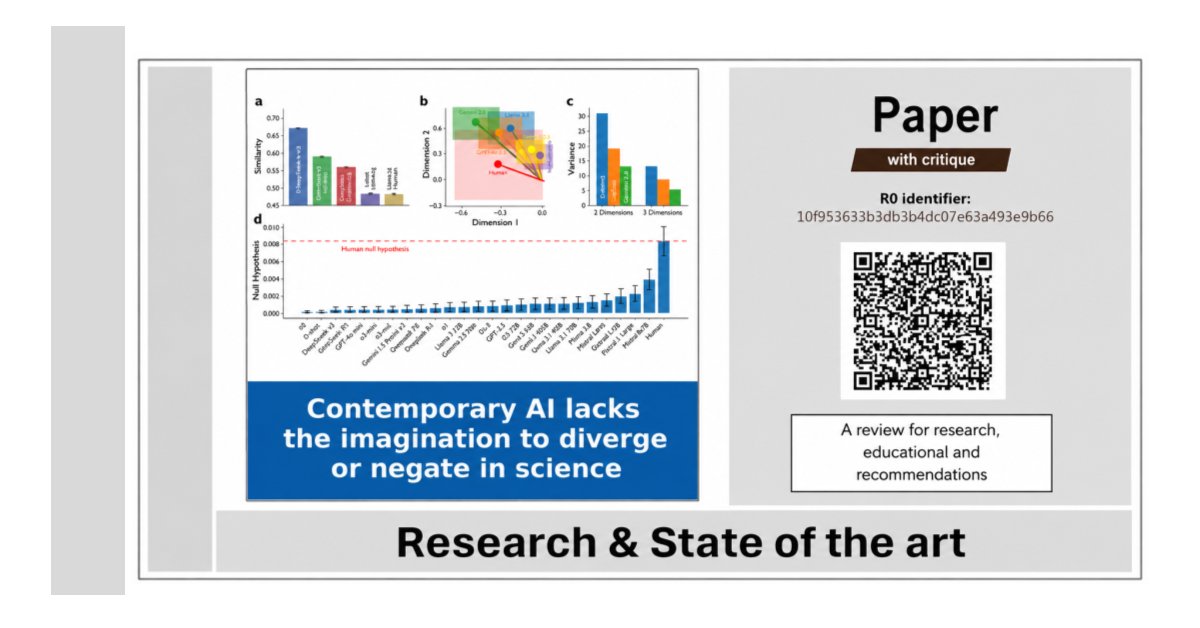 States_AI_IA's tweet photo. Contemporary AI lacks the imagination to diverge or negate in science
https://t.co/ryjzEs4CWS https://t.co/51gnLQ2Dr3