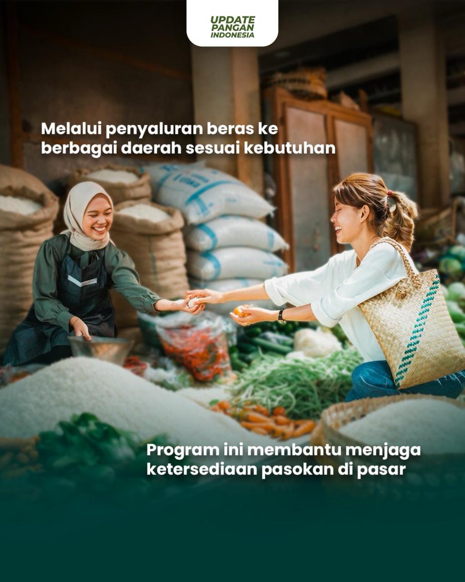 BULOG_Mkw's tweet photo. Harga beras yang stabil menjadi salah satu kunci dalam menjaga ketahanan pangan. 🌾 
Melalui Program Stabilisasi Pasokan dan Harga Pangan (SPHP), pemerintah berupaya menjaga ketersediaan pasokan sekaligus membantu masyarakat memperoleh beras dengan harga yang lebih terjangkau. Penyaluran dilakukan secara bertahap sesuai kebutuhan agar distribusi tetap berjalan dengan baik.

Dengan pengelolaan stok dan distribusi yang terencana, SPHP menjadi salah satu upaya untuk mendukung stabilitas pangan dan menjaga keterjangkauan harga beras bagi masyarakat. 👍

#UpdatePanganIndonesia #SPHP #KetahananPangan #StabilitasHarga #PanganIndonesia