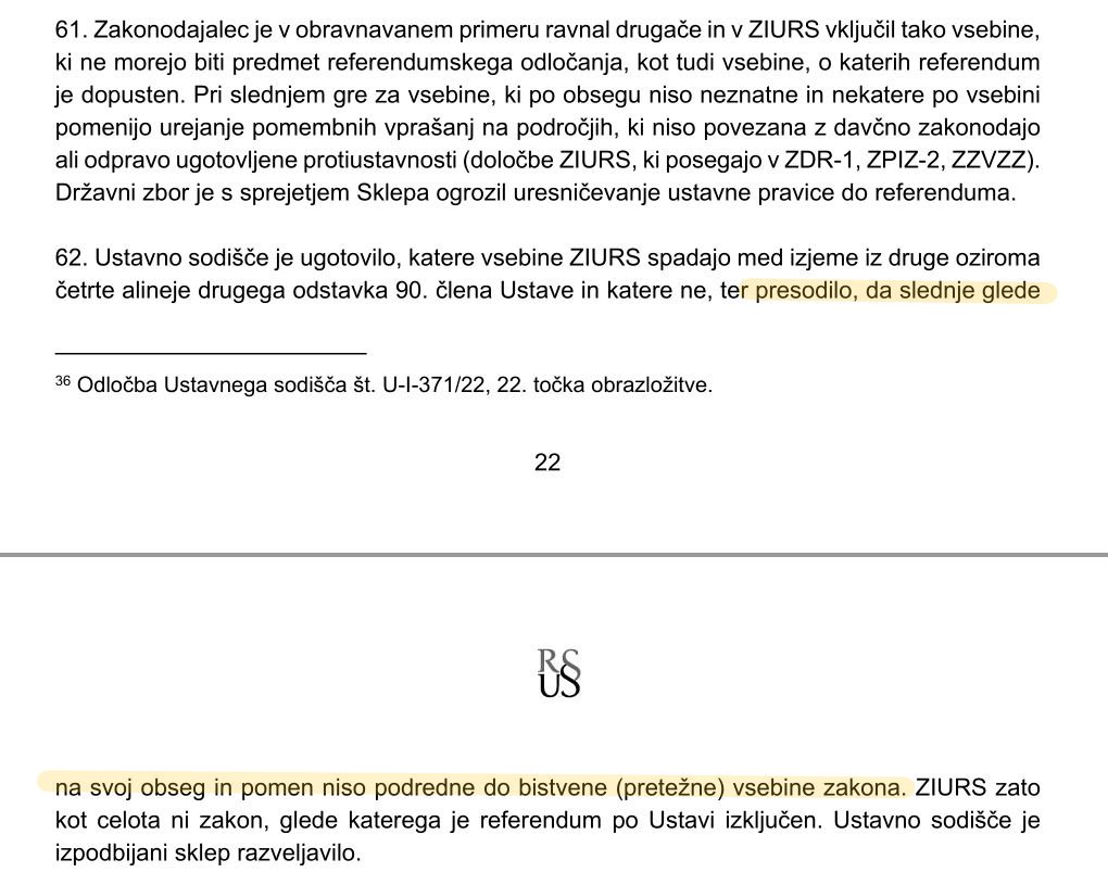 SvobodaBlog's tweet photo. Nabutano nelegitimno Ustavno sodišče nadaljuje z uzurpacijo oblasti. V bistvu so povedali, da je referendum dopusten, ko oni rečejo, da je dopusten. Kdaj je v zakonu "dovolj vsebin, o katerih je referendum dopusten" bodo oni arbitrarno presojali od primera do primera. https://t.co/UN6oy95nqo