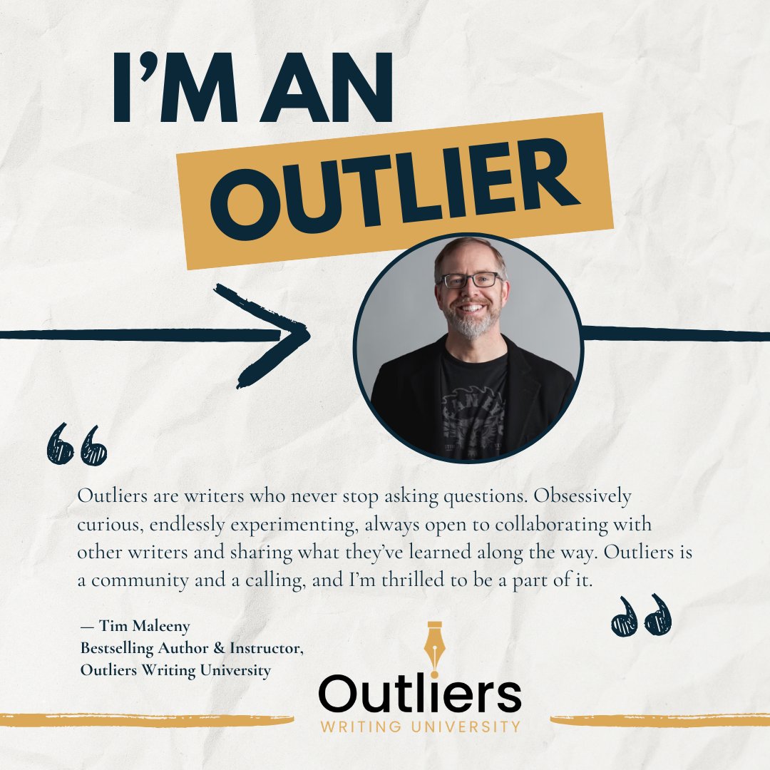 dplylemd's tweet photo. I’m An Outlier:
Outliers Writing University: Where Writers Come to Learn
https://t.co/h89SKWaP2t
#dplyle #dplylemd #kathleenantrim #outlierswritinguniversity #WritingCommunity #FictionWriting #CrimeFiction #ThrillerWriters #WritingClass #WritingTips #terryshepherd #timmaleeny https://t.co/hOmTyGtGoh