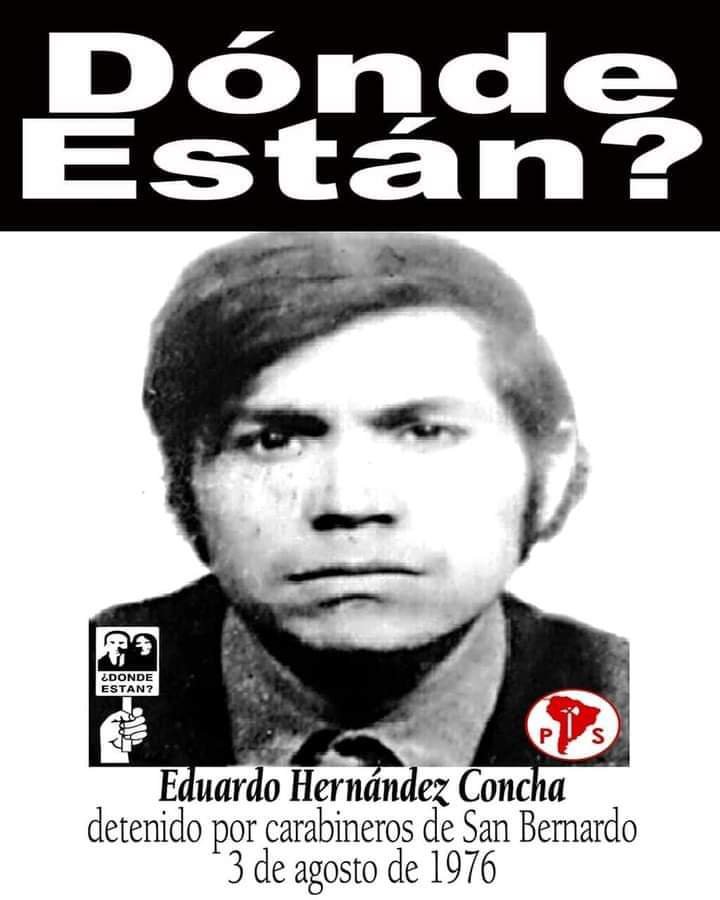 RadioUmbral's tweet photo. Eduardo Enrique Hernández Concha, casado, dos hijos, contador, militante socialista, el día 3 de agosto de 1976 fue detenido por carabineros en la vía pública 
Es detenido desaparecido 
No Olvidamos 
No Perdonamos https://t.co/35gzvWWBHN