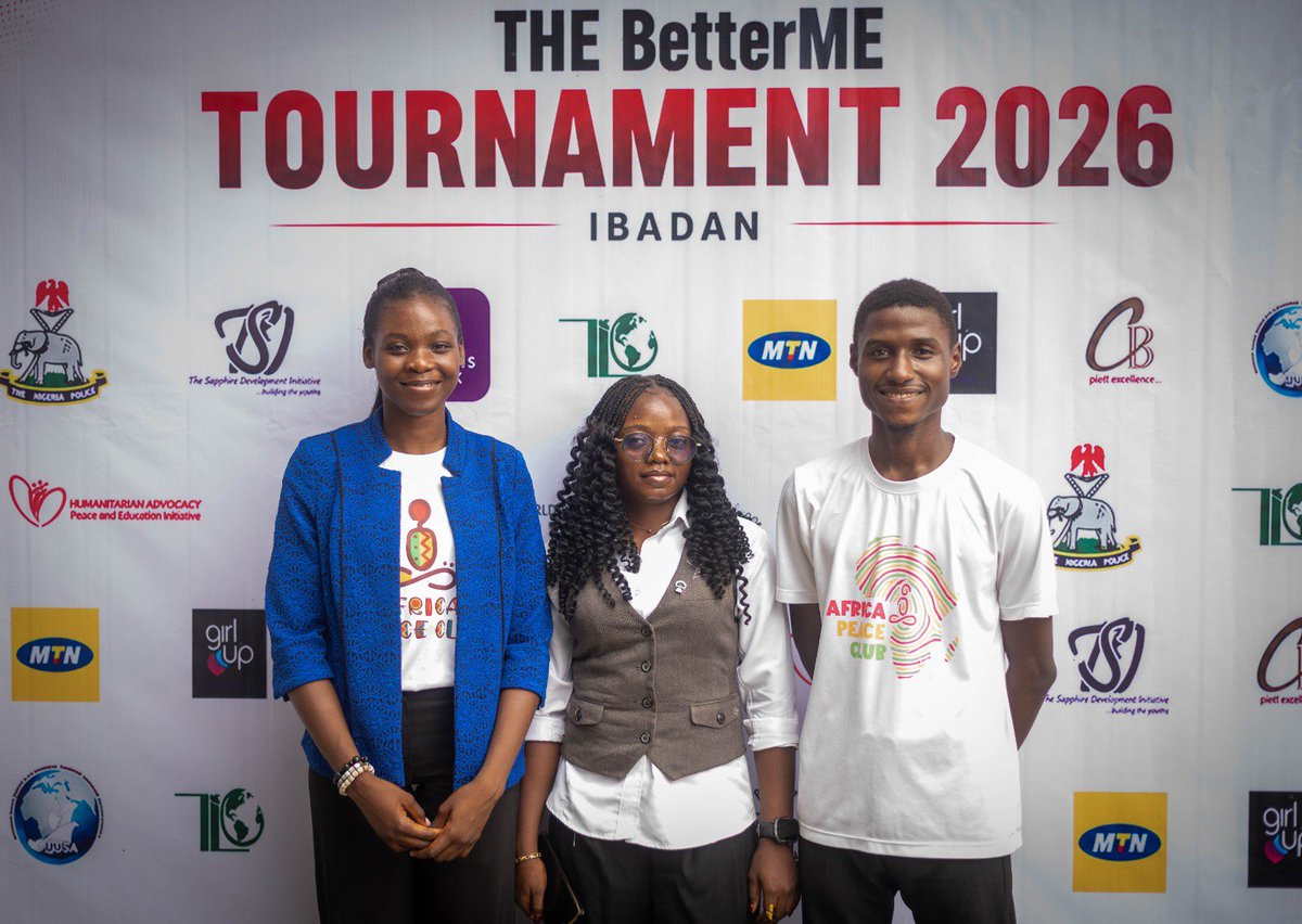 HAPEIGlobal's tweet photo. On Saturday, the Humanitarian Advocacy Peace and Education Initiative (HAPEI) was proudly represented by our Oyo State Project Lead at the BetterME Tournament (BMT) 2026, organized by the Ibadan Peace Club of Nigeria IBPCN in affiliation with the World Peace Initiative, Thailand https://t.co/JERgnydq0k
