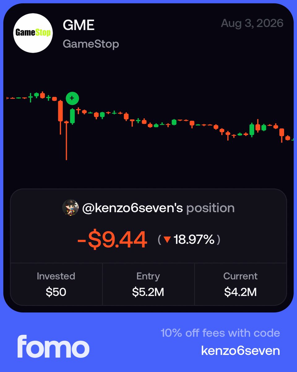 kenzo6seven's tweet photo. With my $50 from @Aurelius0121 i will holding $GME for long time. 

@GameStopOnChain https://t.co/kqnqsndRVS