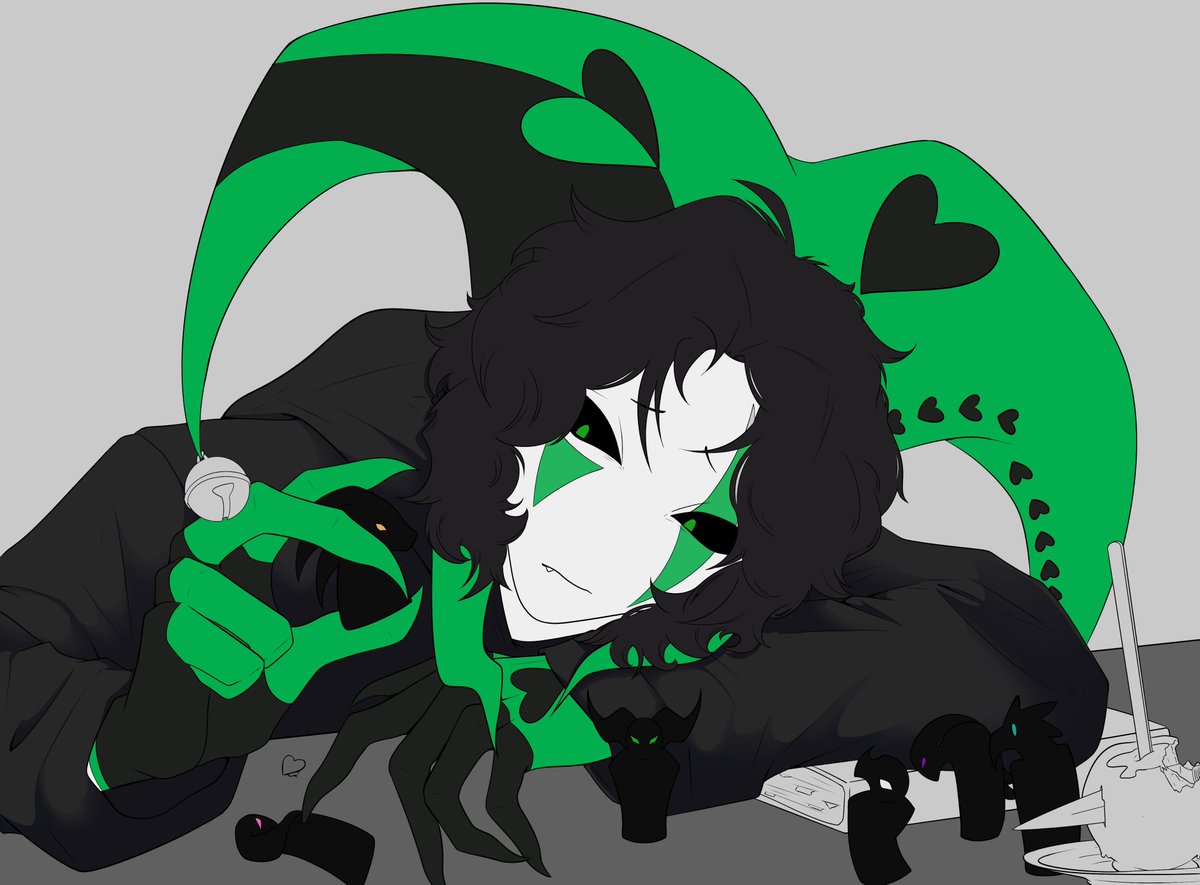 BEe6432845's tweet photo. Flat colours mostly done for my next harlequin drawing YAY (got a tiny bit of greenapple too if you squint)
#thefreakcircus #harlequin https://t.co/LngebYc3ut