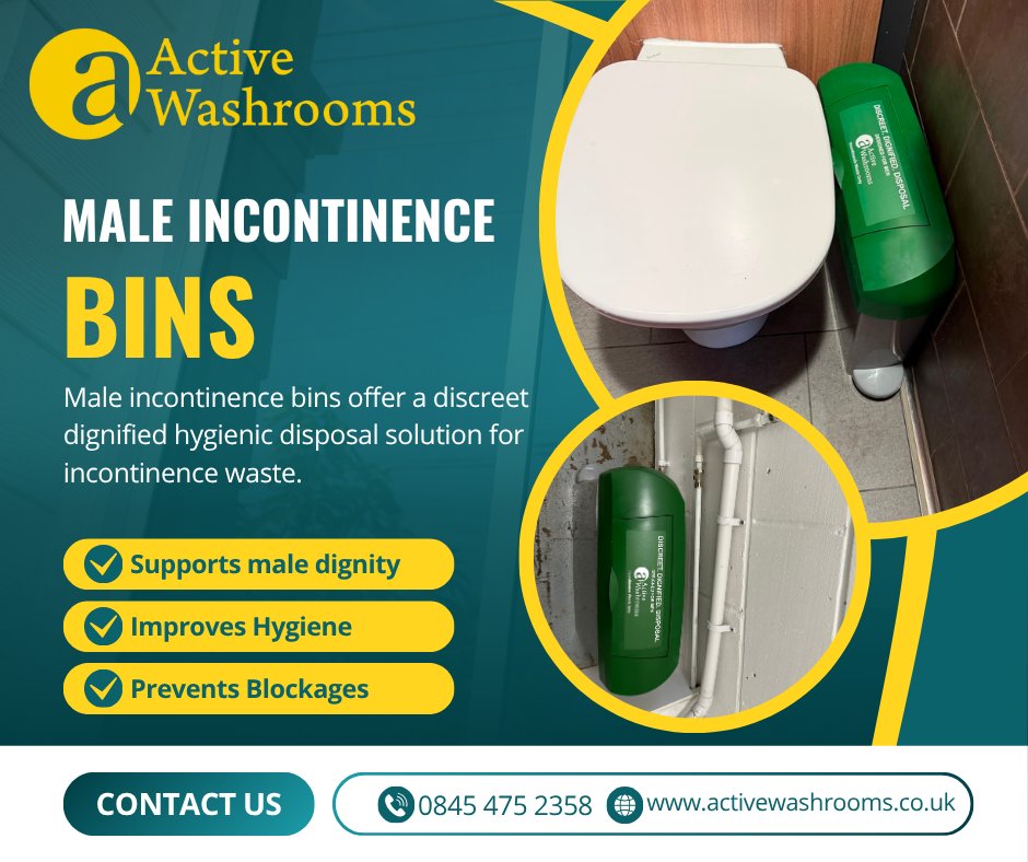 ActiveWashrooms's tweet photo. By adding a male incontinence bin to your washroom facility, you can support male dignity whilst improving hygiene standards and prevent unwanted blockages.
👇🏿
https://t.co/RzI8KBpsCL #maleincontinence #maleincontinencebins #Sustainability #LeadingTheWay #ActiveWashrooms https://t.co/qFT6Cz0v5h