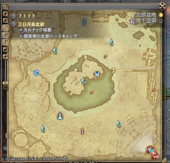 VincitFantsmi's tweet photo. 半分以上寝ながら北征編やってる（帰れ）
さっきまで南征編いたけど、コンドにやられて心折れて北に戻って来た…。
ｼﾃ･･･ｺﾛｼﾃ･･････状態だった_:(´ཀ`」 ∠):

とりあえず北で宝箱探すぅ…。
入った野良PTが宝箱のある場所のマーカー置いてたのでコッソリとマーカー保存した。 https://t.co/byK5LxDMYs