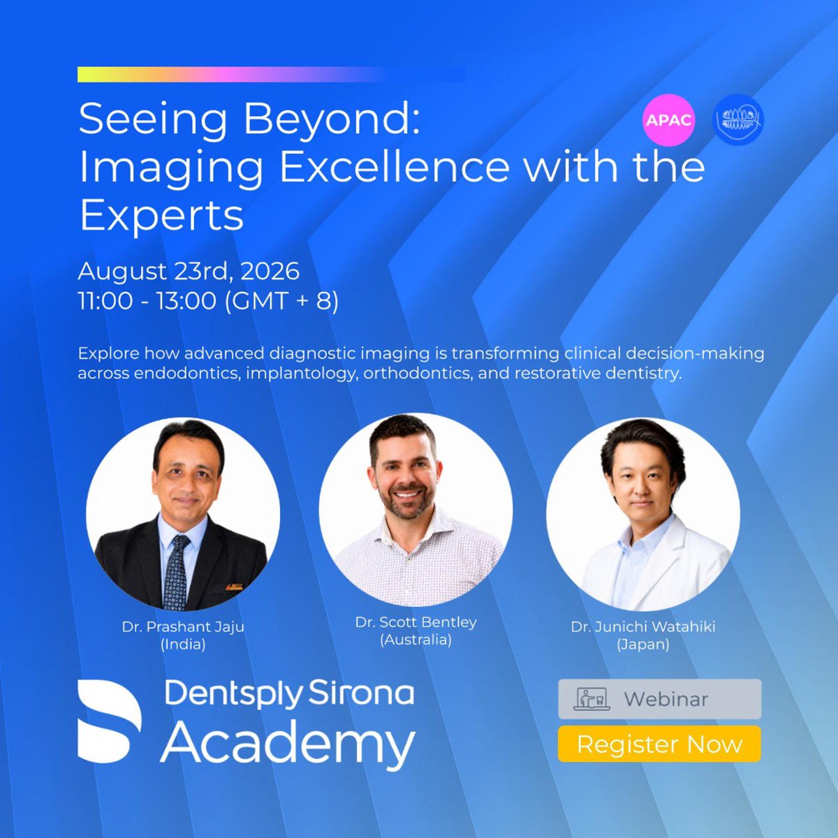 docprashant_jaj's tweet photo. See Beyond. Diagnose Better. Transform Your Practice.

Advanced imaging is no longer just an option—it’s becoming the foundation of modern dentistry.

Join an exclusive Dentsply Sirona Academy APAC Webinar featuring internationally renowned experts. #DentsplySirona #dental https://t.co/2xJeKWPu28