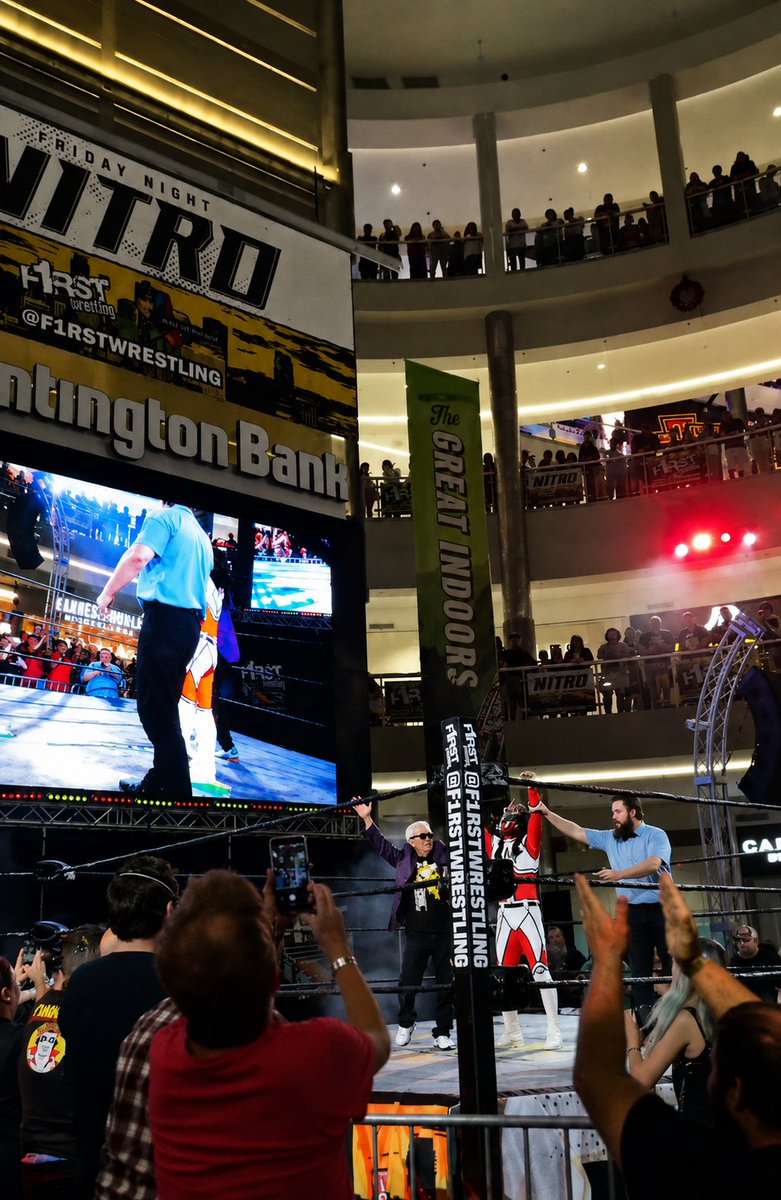 MrTonyMaurizio's tweet photo. Jushin Thunder Liger walking into the Mall of America to wrestle again felt like someone hit rewind on 1995. The crowd stacked every level, the energy was electric &amp; for a few unforgettable minutes it could've been the very first episode of WCW Nitro all over again. https://t.co/4HJSth6jDs